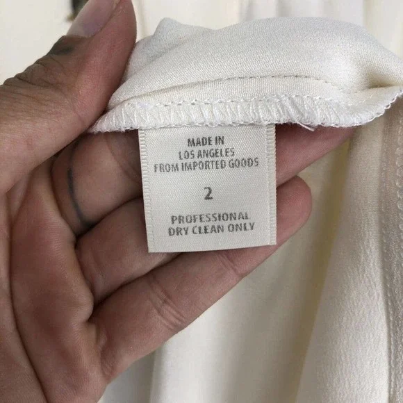 Stone Cold Fox Womens Trench Jacket Maxi Dress Long Double Breasted Silk White 2 - Picture 3 of 9